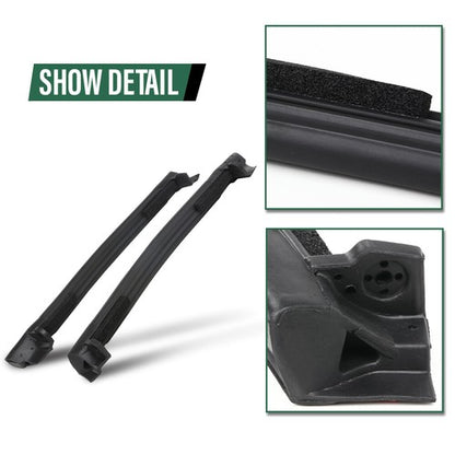 Solid Spare Front & Rear Top Mounted Side Weatherstrip Seal Fit For 97-04 Chevrolet Corvette