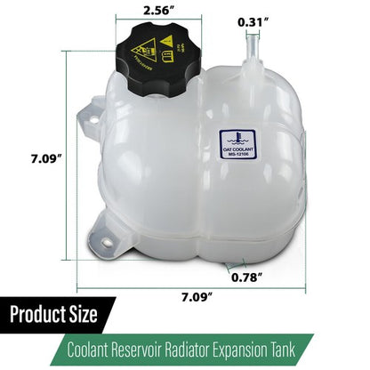 Solid Spare Coolant Reservoir Tank Fit For 2015-2017 Chrysler 200 2014-2018 Jeep Cherokee