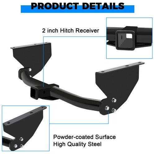 Solid Spare Class 3 Trailer Hitch 2" Receiver For 1999-2004 Jeep Grand Cherokee Rear Towing