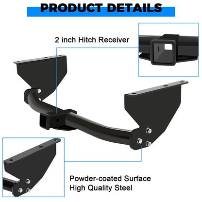 Solid Spare Class 3 Trailer Hitch 2" Receiver For 1999-2004 Jeep Grand Cherokee Rear Towing