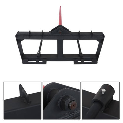Solid Spare Skid Steer 49" Hay Bale Spear Attachment Heavy Duty Tractor Bale Handling Hitch