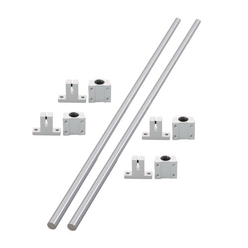 Solid Spare 2pcs 8x400mm Linear Shafts with 4 SCS8UU Bearings & 4 SK8 Supports