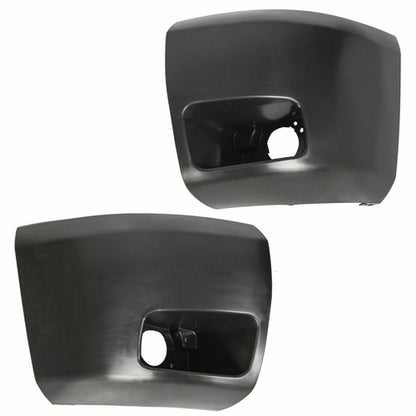 Solid Spare LH & RH Bumper End Extension W/Fog Lamp Hole Fit For 07- 13 Chevy Silverado 1500