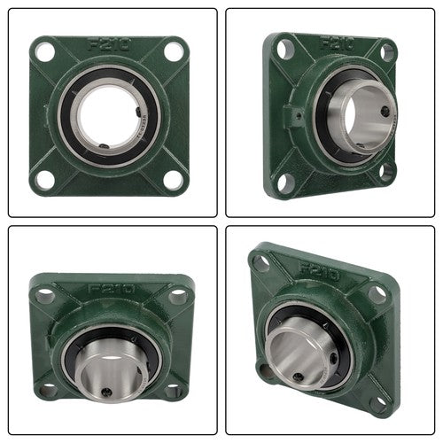 Solid Spare 2PCS UCF210-32 with seat bearing 2" hole 4 Bolt Solid Base Self-Aligning