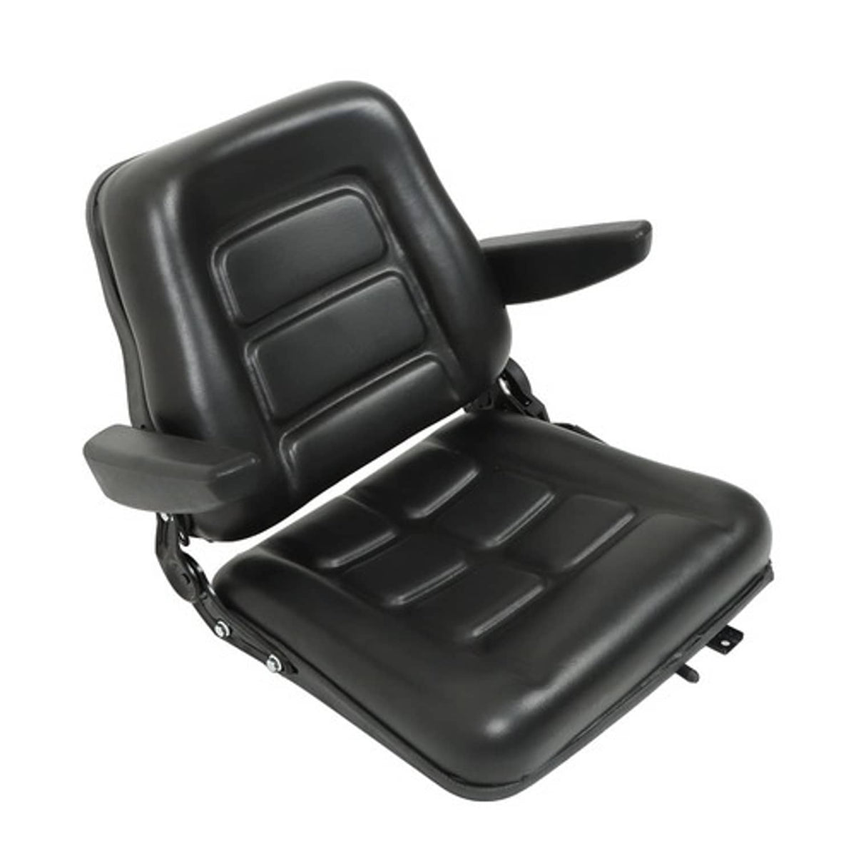 Solid Spare Universal Tractor Seat for Dumper Forklift Mower Digger Armrest Black