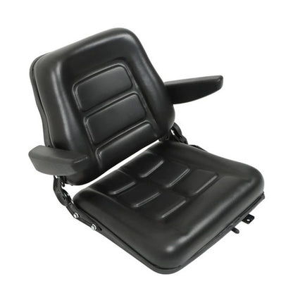 Solid Spare Universal Tractor Seat for Dumper Forklift Mower Digger Armrest Black