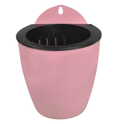Solid Spare Pink Self-Watering Plant Flower Pot Wall Hanging Plastic Planter Garden 7 Pack
