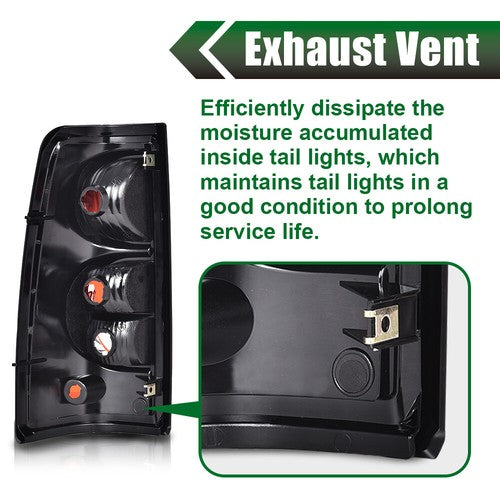 Solid Spare Fit For 1999-2006 Chevy Silverado Tail Lights Lamps Driver&Passenger Side