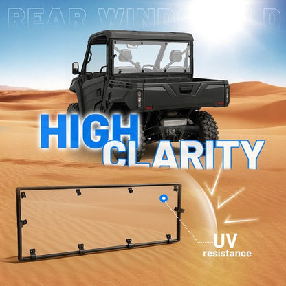Solid Spare Clear Rear Windshield Back Window for CFMOTO UFORCE 1000 2019-25 1000XL 2022-25