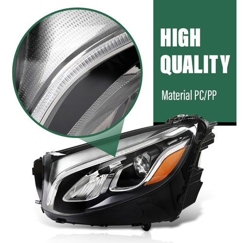 Solid Spare Fit For 2016-2019 Mercedes Benz GLC-Class LED Headlight w/o AFS Left Side LH