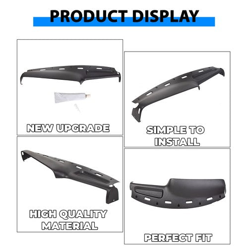 Solid Spare For 94-97 Dodge Ram 1500 2500 Dash Cover Cap Molded Dashboard Overlay Black pad