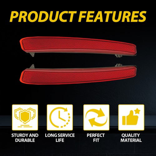 2pcs Rear Bumper Reflector Reflex Red For 2020 2021 2022 Toyota Corolla L LE SE
