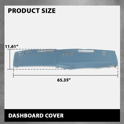 Solid Spare TPE Dash Pad Cover Light Blue Fit For 81-91 Chevy GMC C/K/R/V Truck/SUV Pickup