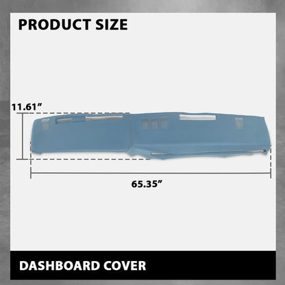 Solid Spare TPE Dash Pad Cover Light Blue Fit For 81-91 Chevy GMC C/K/R/V Truck/SUV Pickup