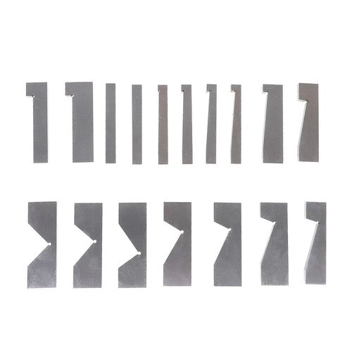 Solid Spare 17 Pcs Hardened Steel Precision Angle Block 1/4 to 45 Degree Set W/Case