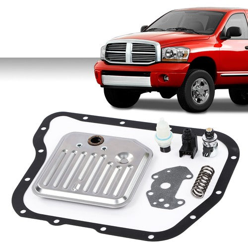 Solid Spare Fit For Dodge Ram 2000+ A518 46RE 48RE Transmission Filter Kit Solenoid &Sensor
