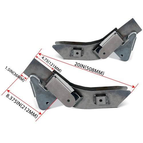 Solid Spare For 97-06 Jeep Wrangler TJ Frame Rust Repair Kit Rear Pair of Trail Control Arm