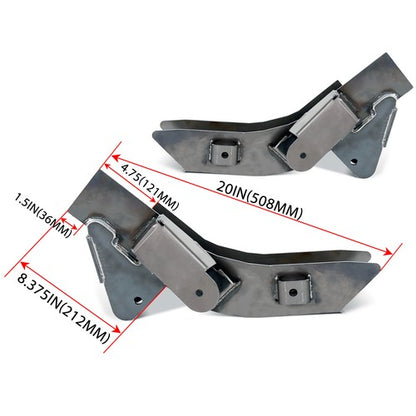 Solid Spare For 97-06 Jeep Wrangler TJ Frame Rust Repair Kit Rear Pair of Trail Control Arm