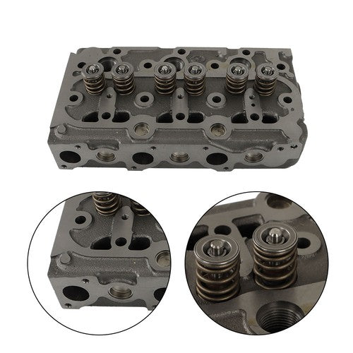 Solid Spare Complete Cylinder Head Assy Valves & Full Gasket Set for Kubota D750 Engine