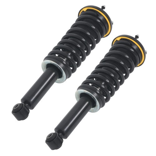 Solid Spare For Jaguar XJ Series 10-18 Pair Rear Shock Struts Assys Coil Spring w/o Electric