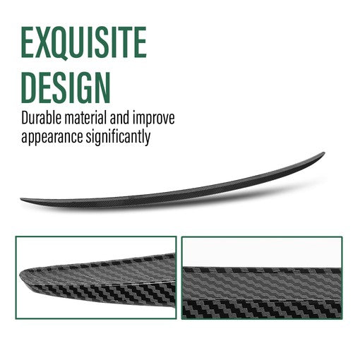 Solid Spare Rear Trunk Spoiler Wing Carbon Look Fit For 2007-2013 BMW 3 Series E92 M3 Style