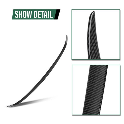 Solid Spare Fit For 11-16 BMW F10 5 Series 535i 528i Carbon Look M5 Style Trunk Spoiler Wing