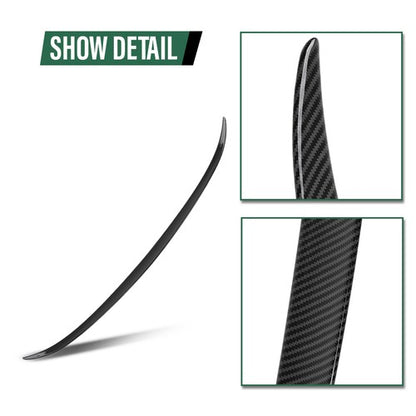 Solid Spare Fit For 11-16 BMW F10 5 Series 535i 528i Carbon Look M5 Style Trunk Spoiler Wing