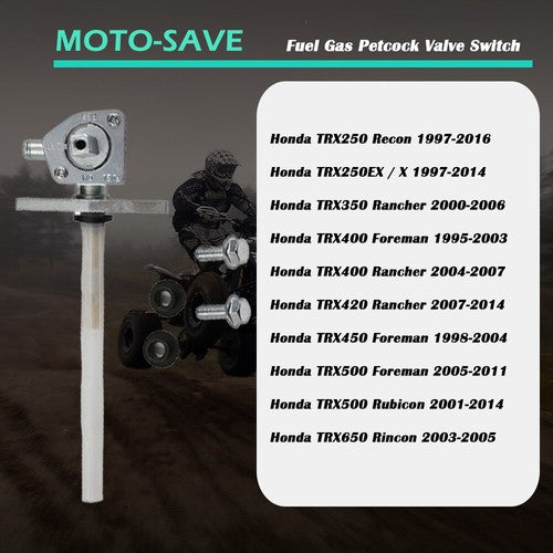Solid Spare Fuel Gas Petcock Valve Switch For Honda TRX400EX TRX400 1999 2000-2014 ATV US