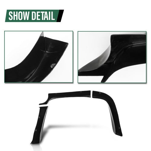 Solid Spare Fender Flares (8Pcs) & Mud Flaps (4Pcs) Black Fit For 2006-2010 Hummer H3 NEW