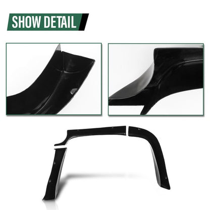 Solid Spare Fender Flares (8Pcs) & Mud Flaps (4Pcs) Black Fit For 2006-2010 Hummer H3 NEW