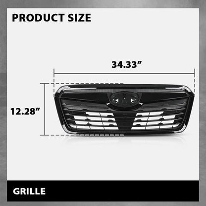 Solid Spare Fit For 2019-2021 Subaru Forester Front Bumper Upper Grille Honeycomb Grill