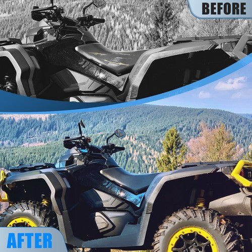 Solid Spare All Weather Black PVC Seat Covers For Can Am Outlander Max 450 500 650 800R 1000