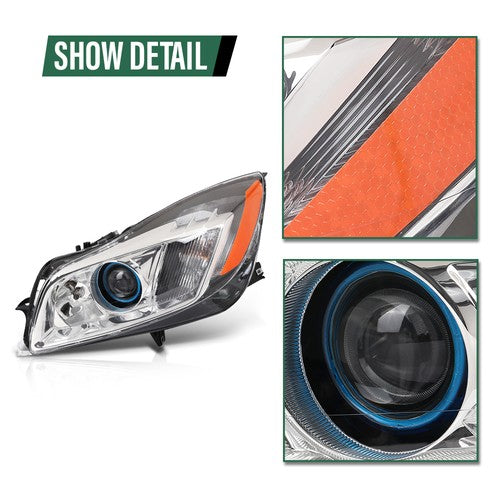 Solid Spare HID/Xenon Projector Headlight Headlamp Left Side Fit For 2009-2012 Buick Regal