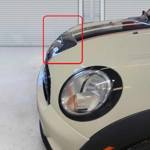 Solid Spare Hood Scoop For 07-13 Mini Cooper S R55 R56-R58 R59 Air Intake Vent Carbon Style