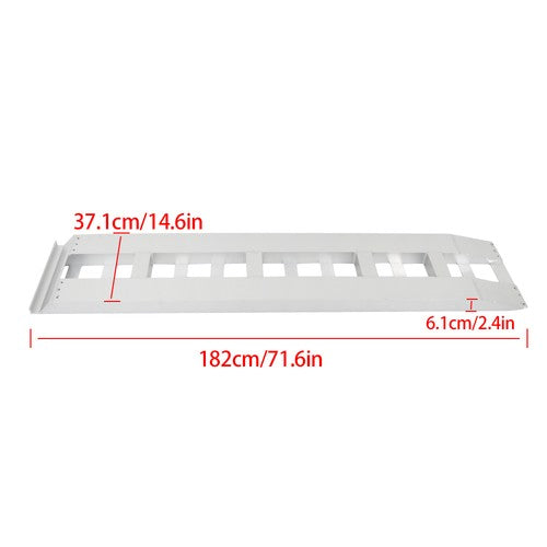 Solid Spare 2Pcs 72 × 14 Aluminum Truck Car Auto Trailer Ramps Hook ends knife foot 6500LBS