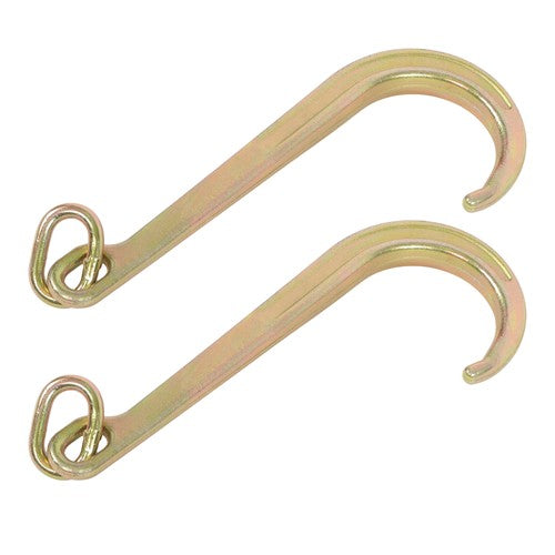 Solid Spare 2 Pack 15 Inch 5400 Lbs Working Load Limit G70 Steel Heavy Duty Towing J Hook