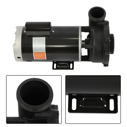 Solid Spare 3722021-13 Spa Pump 5.0HP 230V 56Y Frame Hot Tubs Electric 3450 RPM Black