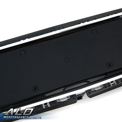 Solid Spare Black Front Bumper Lower Grille W/ Chrome Trim Fit For 2016-2018 Chevrolet Cruze