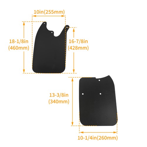 Solid Spare Mud Guards Flaps For Tacoma 4x4 Prerunner 1995-2004 W/ Flares