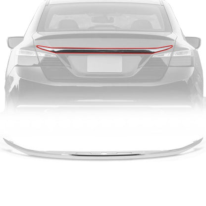 Solid Spare For 2016 2017 Honda Accord Sedan Rear License Garnish Chrome Trim Trunk Molding