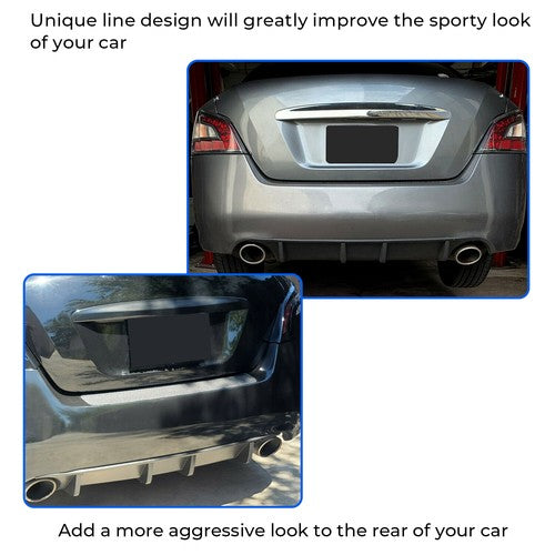 Solid Spare For Nissan Maxima 09-2015 7th Gen 4Door Rear Lower Bumper Lip Diffuser Splitter
