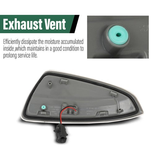 Solid Spare Door Mirror Turn Signal Light RH Fit For 08-14 Mercedes Benz C250 C300 C350 C63
