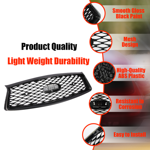 For 2018-2023 Infiniti Q50 Front Bumper Grille With Camera Hole F23106HH0C