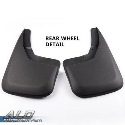Solid Spare Fit For 2014-2018 Chevy Silverado 1500 Molded Rear Mud Flaps Splash Guards Black