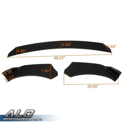 Solid Spare Universal Front Bumper Lip Chin Spoiler Splitter Fit For Honda BMW Audi