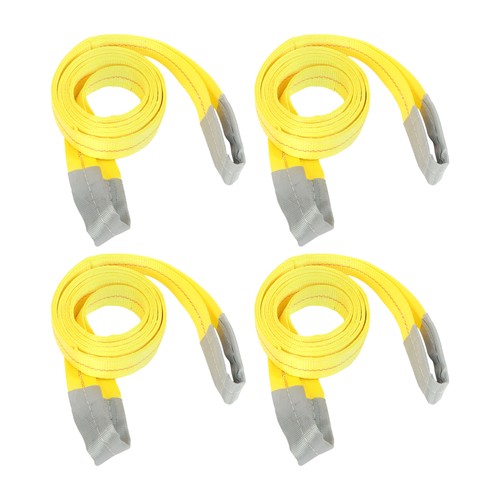 Solid Spare Lift Sling Straps 10' x 2" 14000 Pound Capacity 4-Pack Heavy Duty Lifting Slings