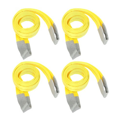 Solid Spare Lift Sling Straps 10' x 2" 14000 Pound Capacity 4-Pack Heavy Duty Lifting Slings