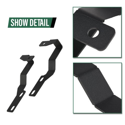Solid Spare Fit For 05-15 Toyota Tacoma Hood Ditch Hinges Cube LED Light Pods Mount Brackets