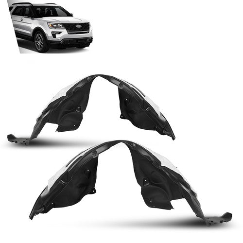 Solid Spare Front Fender Liner Splash Shield Left+Right Fit For 2016-2019 Ford Explorer