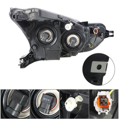 Solid Spare For 20-21 Nissan Versa S SV Left Headlight Replacement Chrome Housing Clear Lens